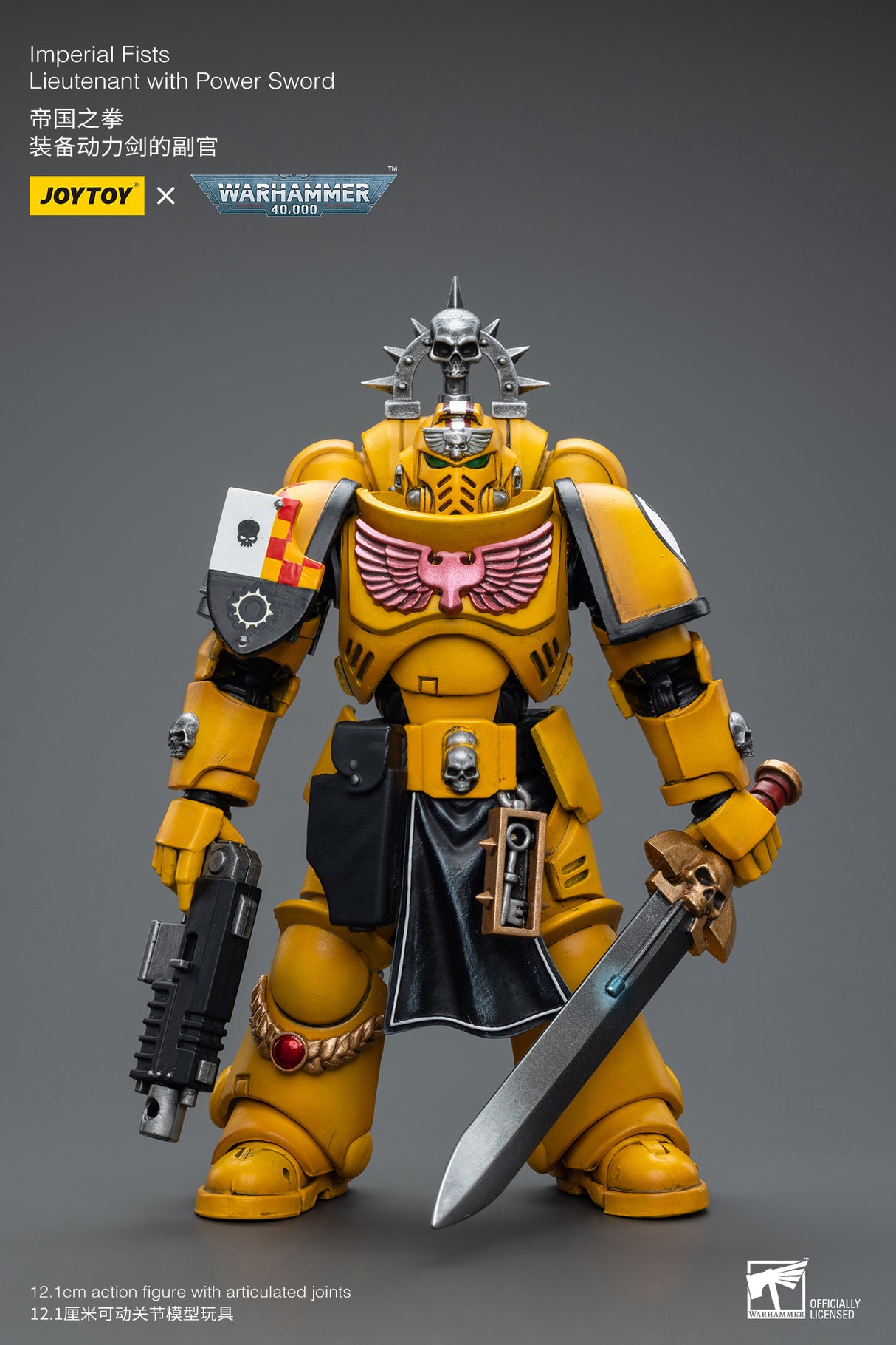 JOYTOY JT7714 Warhammer 40k 1: 18 Imperial Fists Lieutenant with Power Sword