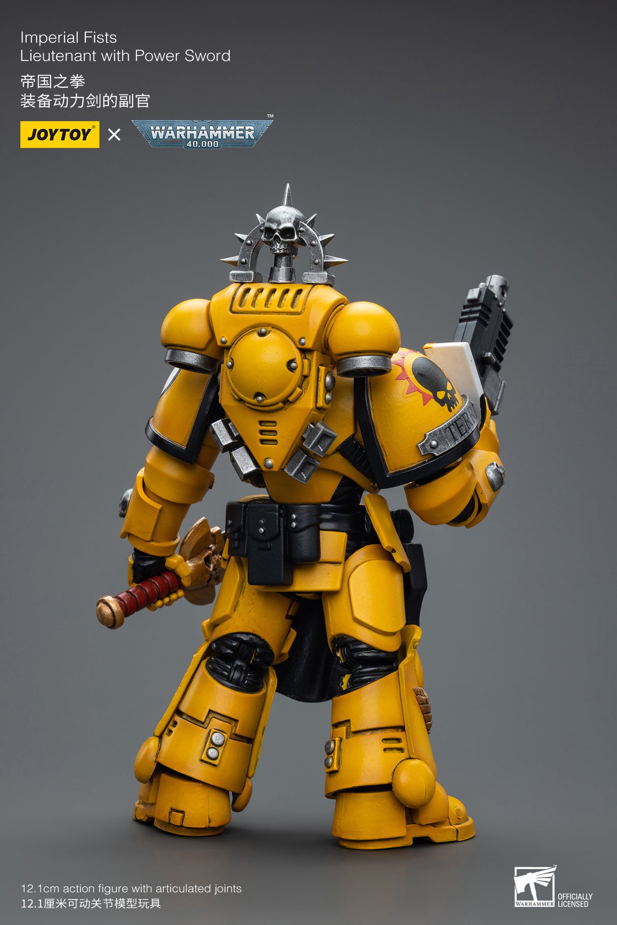 JOYTOY JT7714 Warhammer 40k 1: 18 Imperial Fists Lieutenant with Power Sword