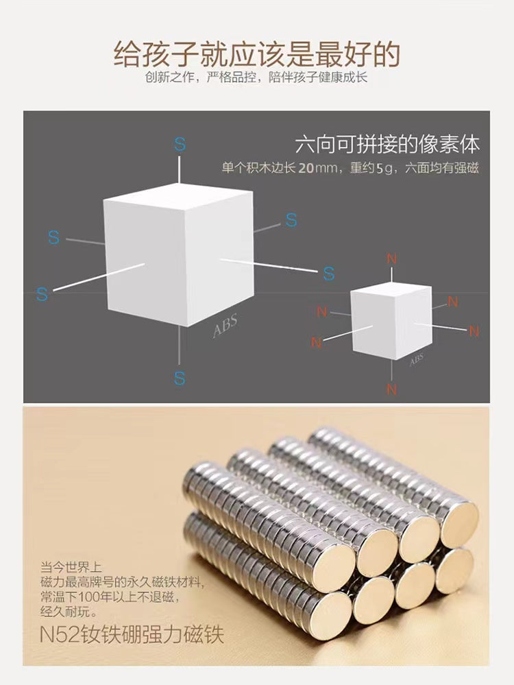 CHAOLELE Minecraft Magnetic Cube T038 Mini island