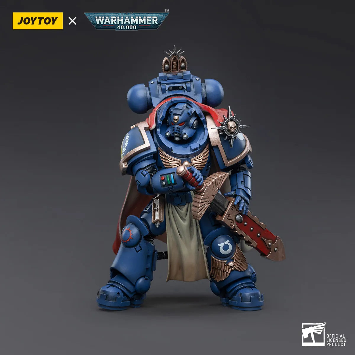 JOYTOY JT3556 Warhammer 40k 1: 18 Ultramarines Captain With Master-crafted Heavy Bolt rifle