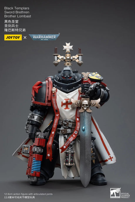 JOYTOY Warhammer 40k 1: 18 Black Templars Sword Brethren Brother