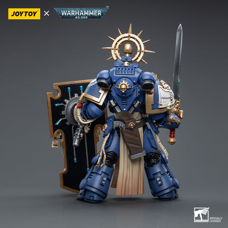 JOYTOY JT6465 Warhammer 40k 1: 18 Ultramarines Primaris Captain with Relic Shield and Power Sword