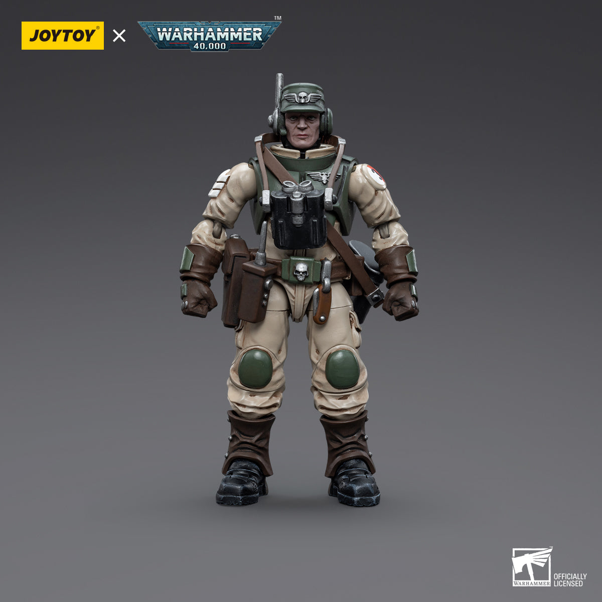 JOYTOY JT8841 Warhammer 40k 1: 18 Cadia Stands Astra Militarum Ordnance Team with Malleus Rocket Launcher Ordnance Brigade