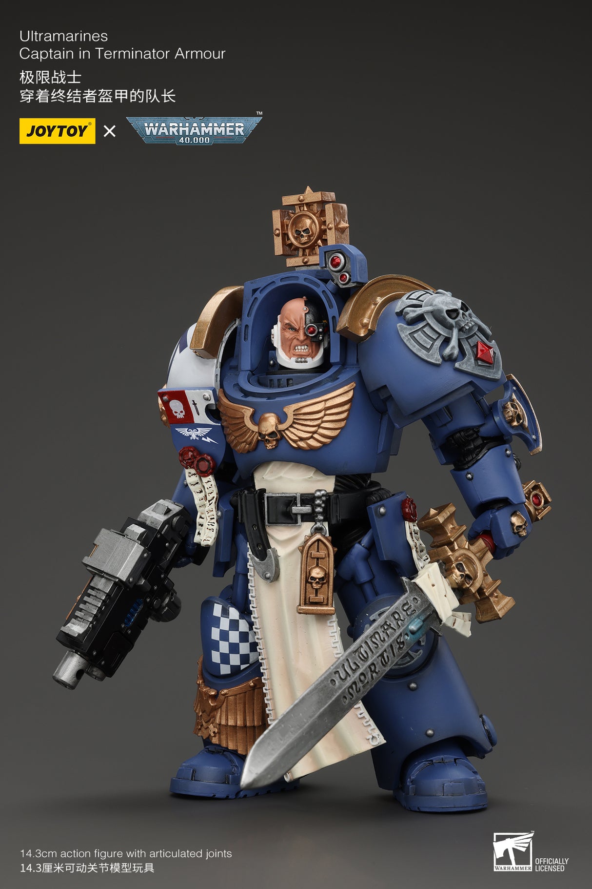 JOYTOY JT4980 Warhammer 40k 1: 18 Ultramarines Captain In Terminator Armour