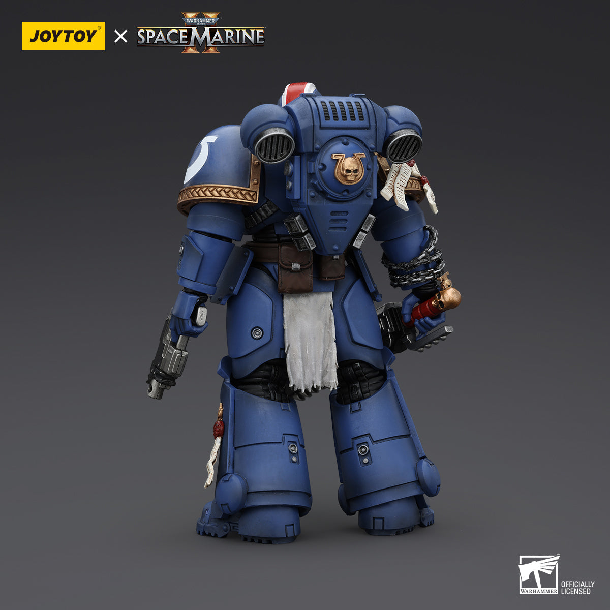 JOYTOY Warhammer 40k Space Marine 2 1: 18 Ultramarines Lieutenant Titus, Sergeant Gadriel and Brother Chairon