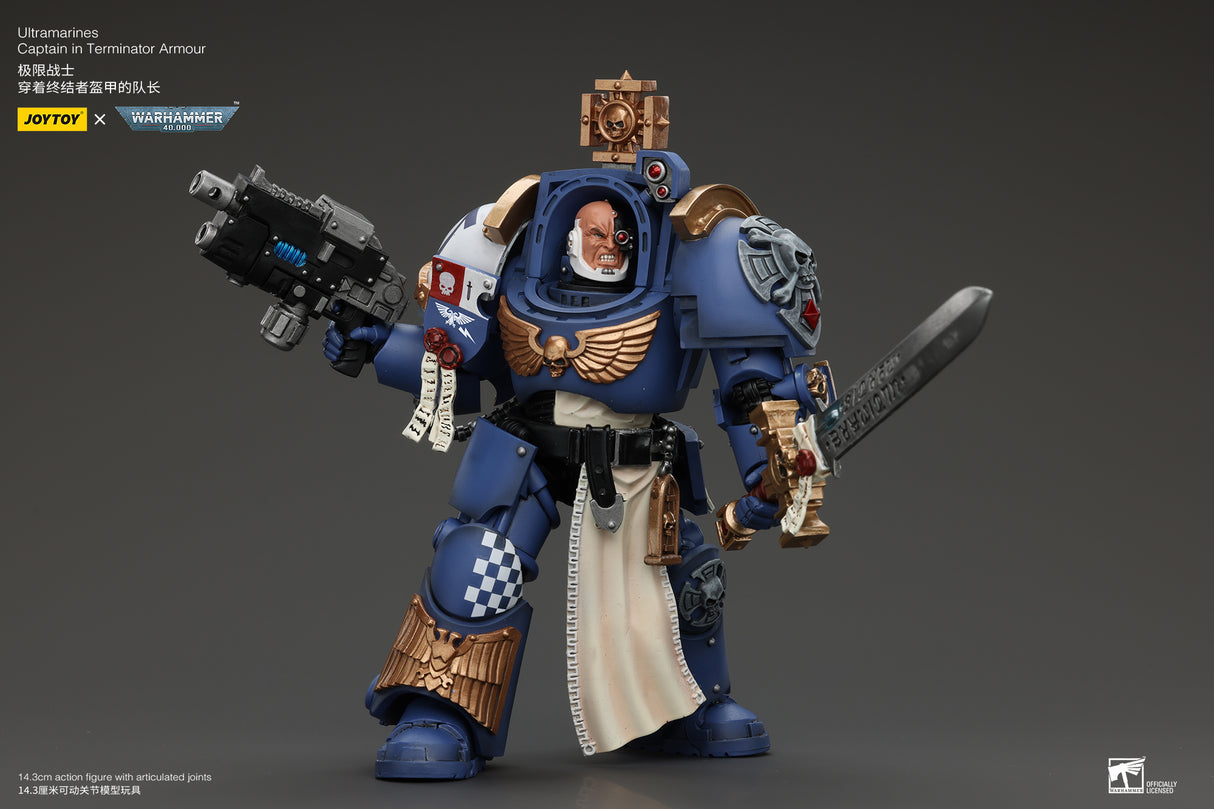 JOYTOY JT4980 Warhammer 40k 1: 18 Ultramarines Captain In Terminator Armour