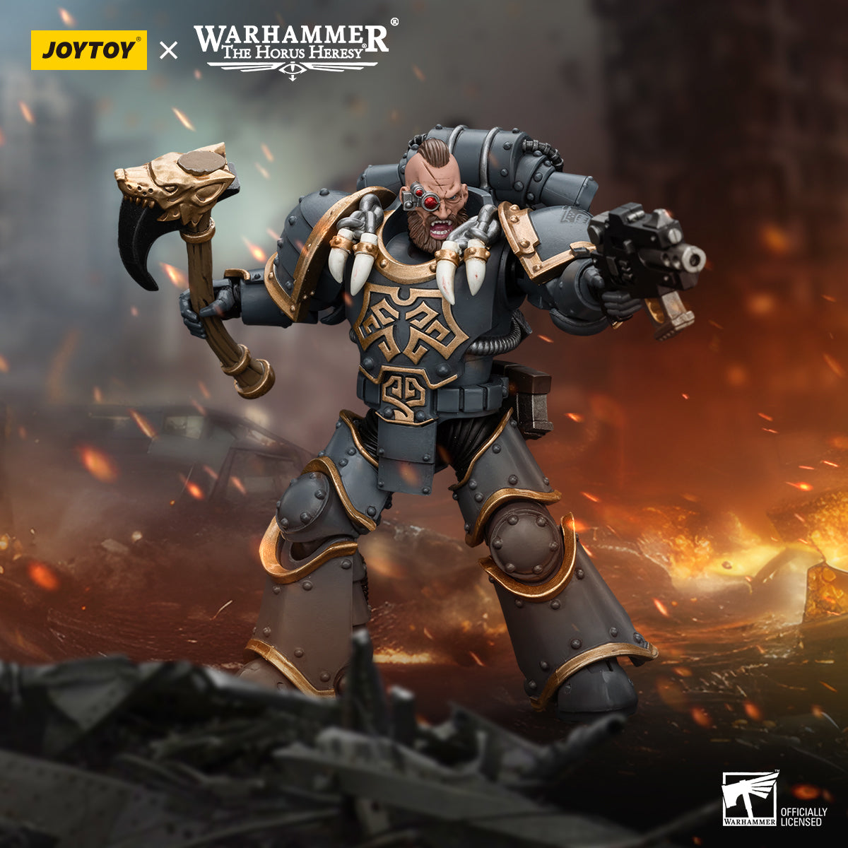 JOYTOY Warhammer The Horus Heresy 1:18 Space Wolves Grey Slayer Pack