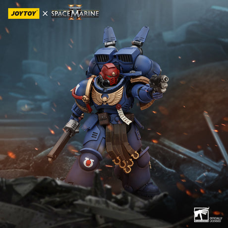 JOYTOY Warhammer 40k Space Marine 2 1: 18 Ultramarines Lieutenant Titus, Sergeant Gadriel and Brother Chairon