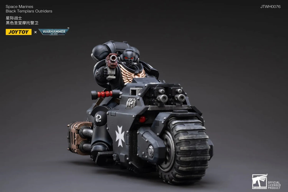 JOYTOY Warhammer 40k 1: 18 Space Marines Black Templars Outriders Brother Valtus